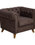 Bradford Lounge Chair with tufted upholstery and rolled arms | theMADgroup