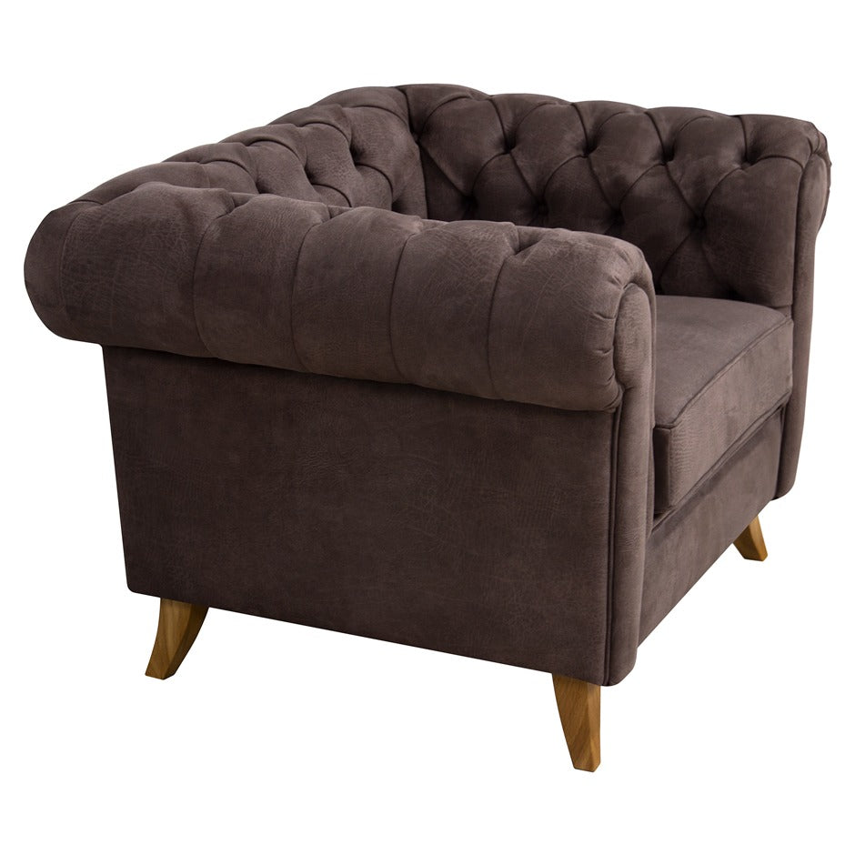 Bradford Lounge Chair with tufted upholstery and rolled arms | theMADgroup