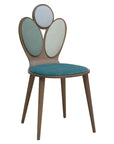 Elipse Chair with colorful elliptical backrest and wood frame | theMADgroup