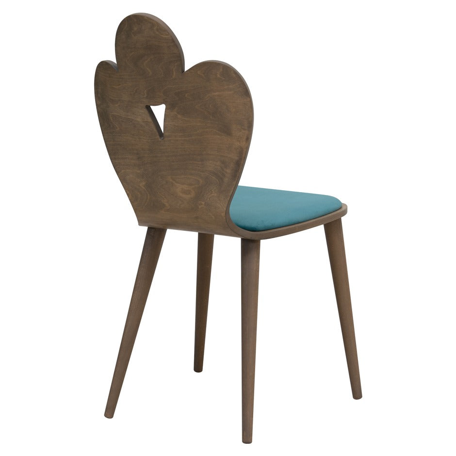 Elipse Chair with colorful elliptical backrest and wood frame | theMADgroup