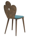 Elipse Chair with colorful elliptical backrest and wood frame | theMADgroup