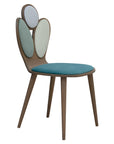Elipse Chair with colorful elliptical backrest and wood frame | theMADgroup