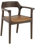 Essen armchair with plush cushions, wide armrests, and modern wood frame | theMADgroup