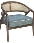 Florence Rattan Lounge Chair with curved wooden frame | theMADgroup