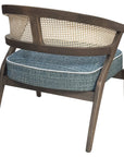 Florence Rattan Lounge Chair with curved wooden frame | theMADgroup