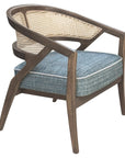 Florence Rattan Lounge Chair with curved wooden frame | theMADgroup