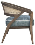 Florence Rattan Lounge Chair with curved wooden frame | theMADgroup