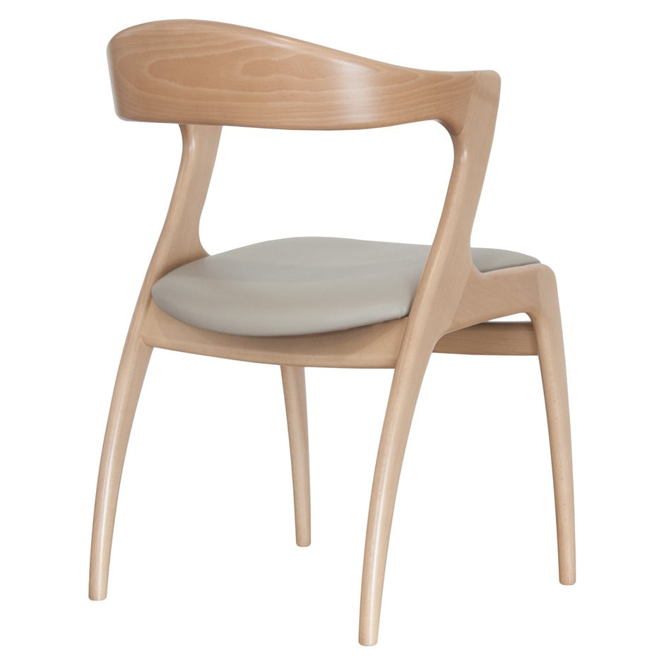 Gazelle Chair with sculpted wooden frame and sweeping curved arms | theMADgroup