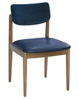 Helena 2 Side Chair with sleek wooden frame and dual-tone upholstery | theMADgroup