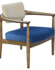 Helena Lounge 2 Chair with curved wooden arms and dual-tone upholstery | theMADgroup