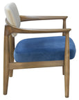 Helena Lounge 2 Chair with curved wooden arms and dual-tone upholstery | theMADgroup