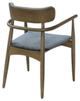 Kyana B Armchair - Grey Velvet Upholstery, Wood Frame | theMADgroup