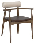 Kyoto B Armchair with cylindrical backrest and tapered legs | theMADgroup