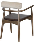 Kyoto B Armchair with cylindrical backrest and tapered legs | theMADgroup