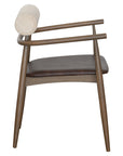 Kyoto B Armchair with cylindrical backrest and tapered legs | theMADgroup