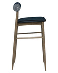 Kyoto Beta Bar Stool - Scandinavian counter height stool with black seat and patterned back | theMADgroup