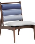 Kyoto Lounge Chair - Modern blue and grey upholstered lounge chair with wooden frame | theMADgroup