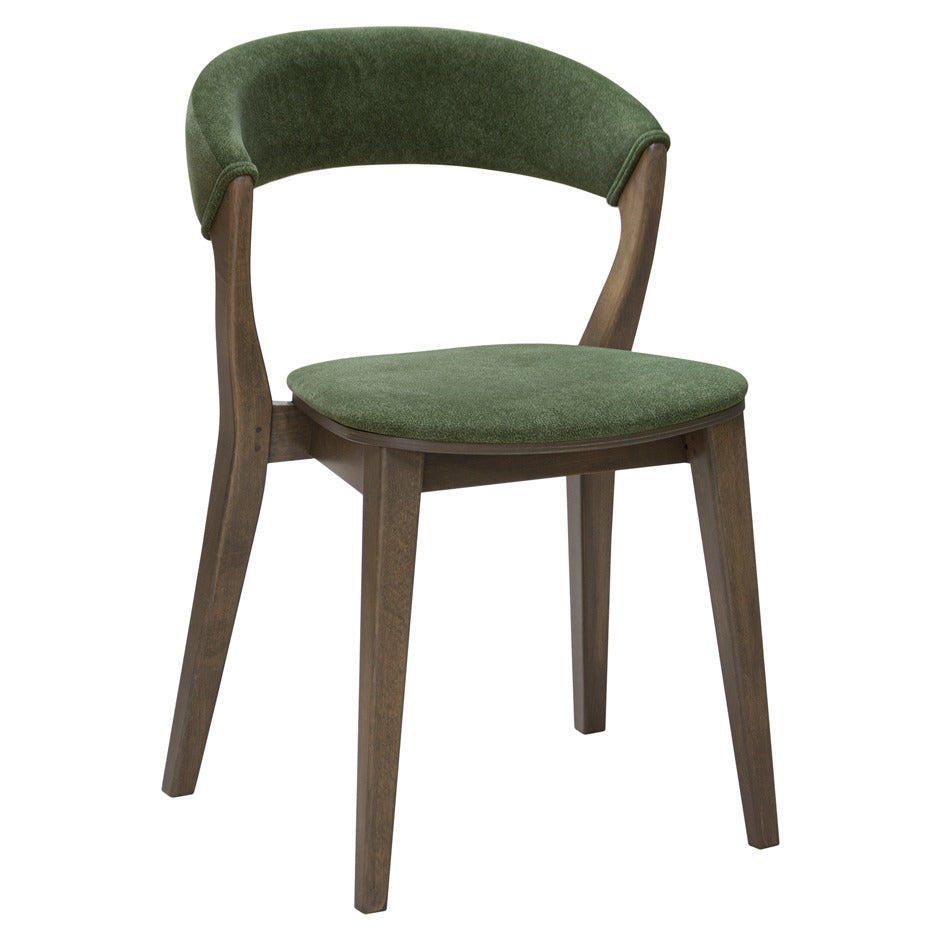 Matisse 2 Chair with curved wooden frame and bold upholstery | theMADgroup