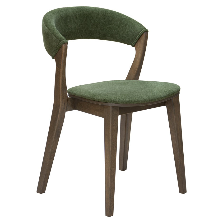 Matisse 2 Chair with curved wooden frame and bold upholstery | theMADgroup