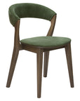 Matisse 2 Chair with curved wooden frame and bold upholstery | theMADgroup