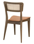 Monsanto 6 Dining Chair - Mid-century modern wood chair with cane back and tan seat | theMADgroup