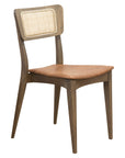Monsanto 6 Dining Chair - Mid-century modern wood chair with cane back and tan seat | theMADgroup