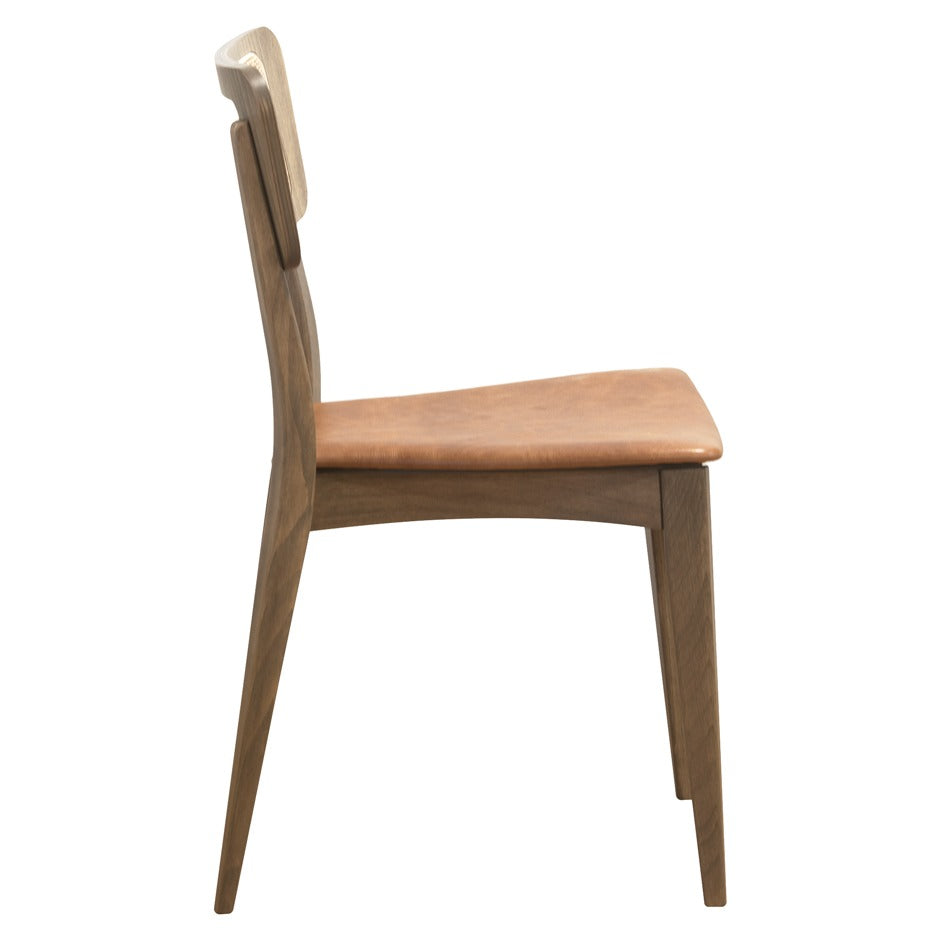 Monsanto 6 Dining Chair - Mid-century modern wood chair with cane back and tan seat | theMADgroup