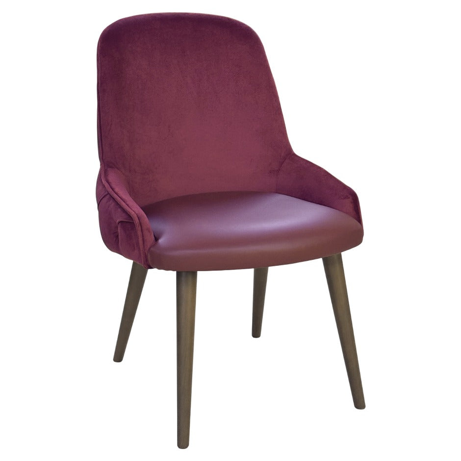 Newton 4 Chair with velvet back and leatherette seat | theMADgroup