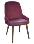 Newton 4 Chair with velvet back and leatherette seat | theMADgroup