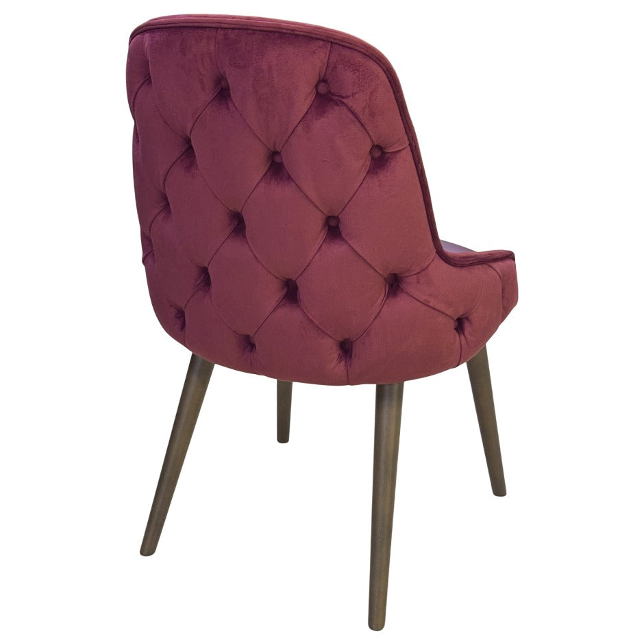 Newton 4 Chair with velvet back and leatherette seat | theMADgroup