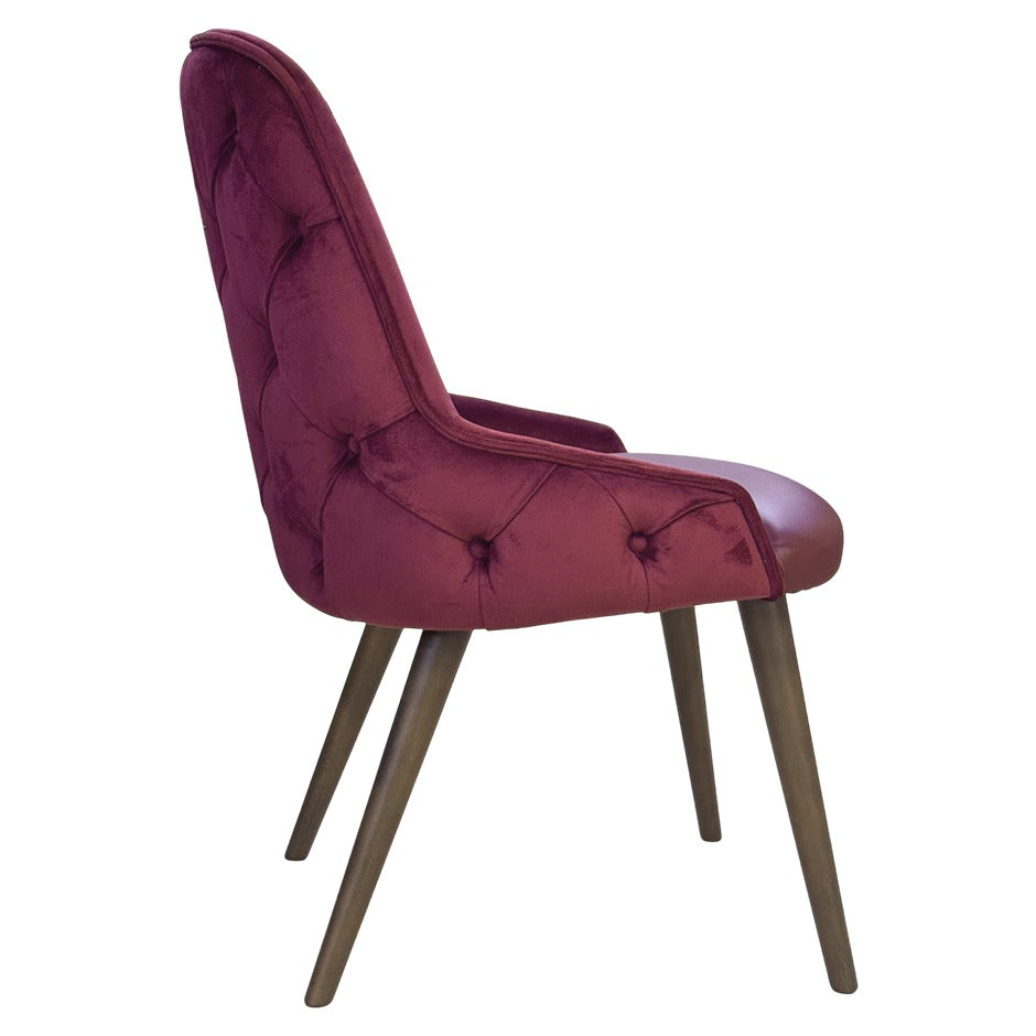 Newton 4 Chair with velvet back and leatherette seat | theMADgroup