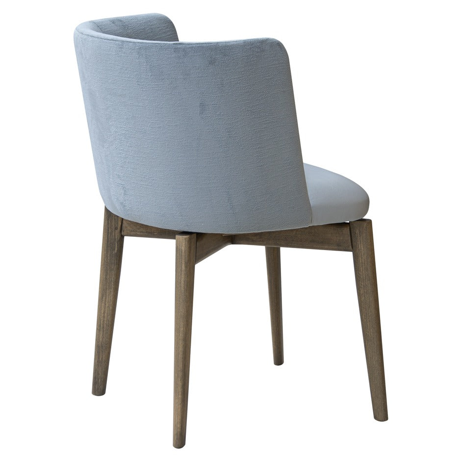 Novara 2B Chair with curved upholstered back and wooden legs | theMADgroup
