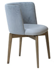 Novara 2B Chair with curved upholstered back and wooden legs | theMADgroup