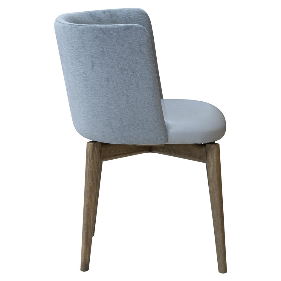 Novara 2B Chair with curved upholstered back and wooden legs | theMADgroup