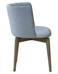 Novara 2B Chair with curved upholstered back and wooden legs | theMADgroup