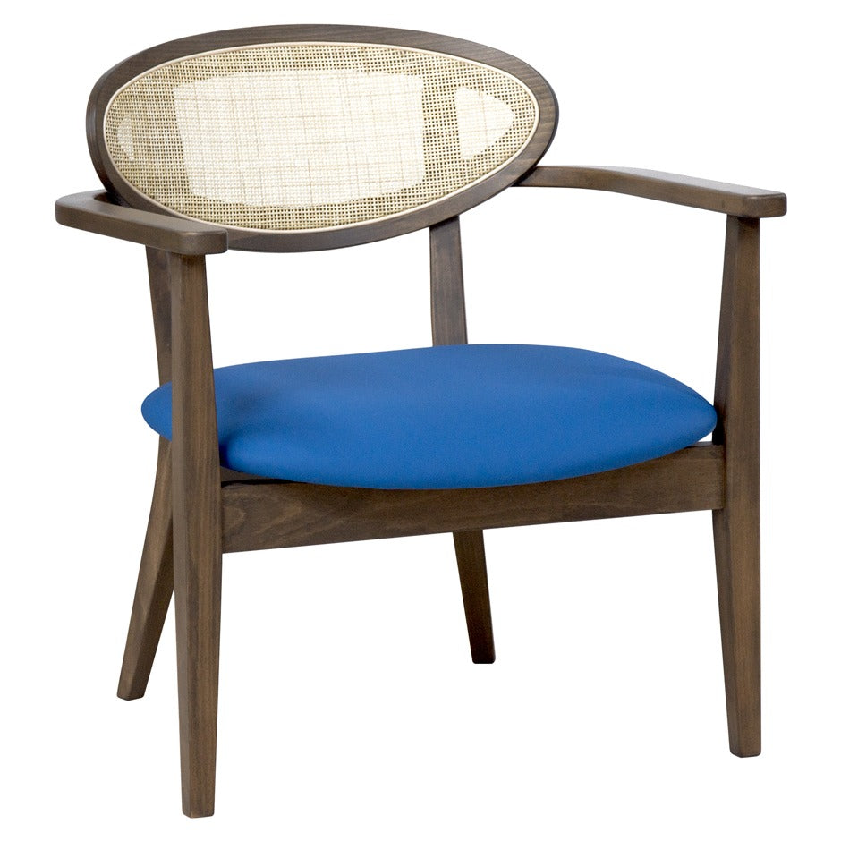 Riviera Lounge 3 Chair with cane backrest and cushioned seat | theMADgroup