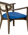 Riviera Lounge 3 Chair with cane backrest and cushioned seat | theMADgroup