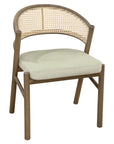 Serrano Chair with curved wooden frame and woven cane back | theMADgroup