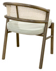 Serrano Chair with curved wooden frame and woven cane back | theMADgroup