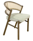 Serrano Chair with curved wooden frame and woven cane back | theMADgroup