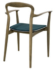 Verona B Chair with sculpted wooden frame and curved arms| theMADgroup