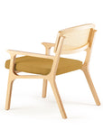Karl Armchair with Bouclê Gold Yellow Seat and Beech Wood Frame – theMADgroup