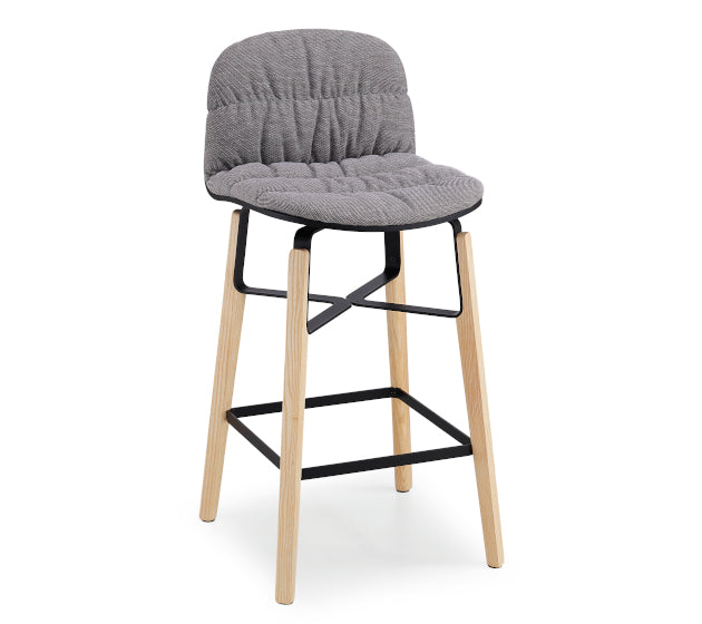 Liù H65 / H75 ML TS2 Stool | Upholstered Wood Frame | theMADgroup