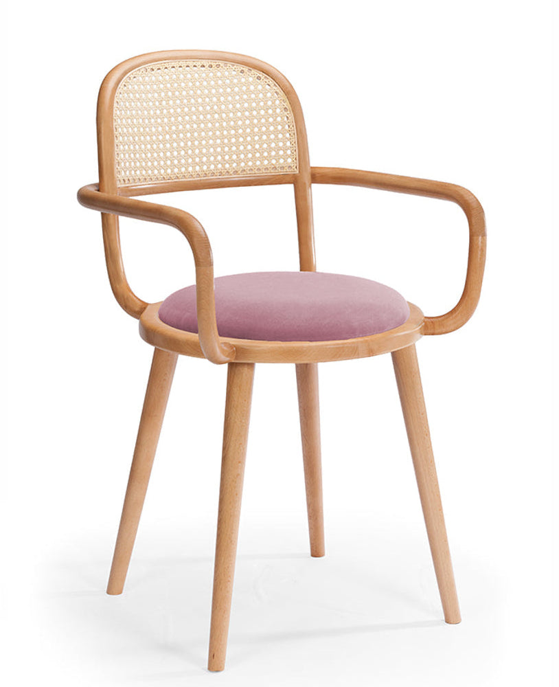 Luc Chair in Paris Pink with beech wood structure – theMADgroup