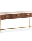 Malcolm console with Estremoz marble and walnut | theMADgroup
