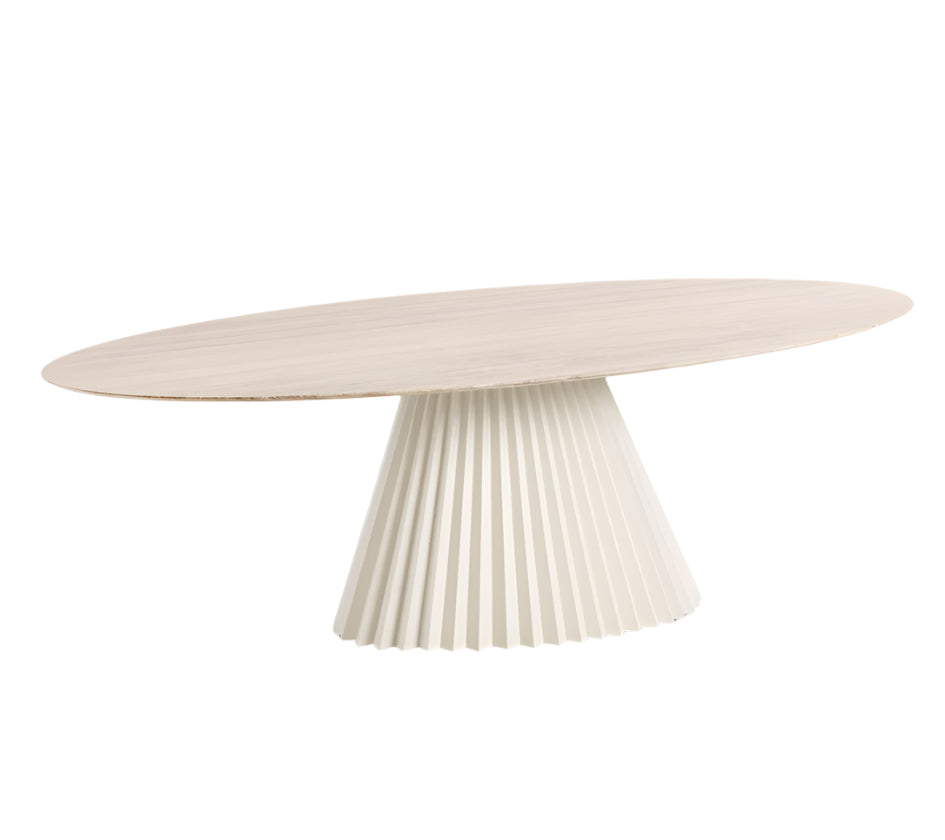 Plissé Elliptical Table | Sculptural Dining Table | theMADgroup