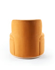 Mimi Armchair with Hackney Papaya frame and beech swivel wood base – theMADgroup