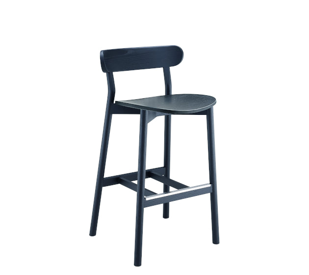 Montera H65 L LG Stool | Eco-Leather Wooden Stool | theMADgroup