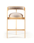 Moulin Bar Chair in bouclé latte with beech wood base – theMADgroup