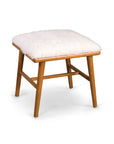 Nano Stool in white lamb leather with beech 056-03 solid wood feet – theMADgroup